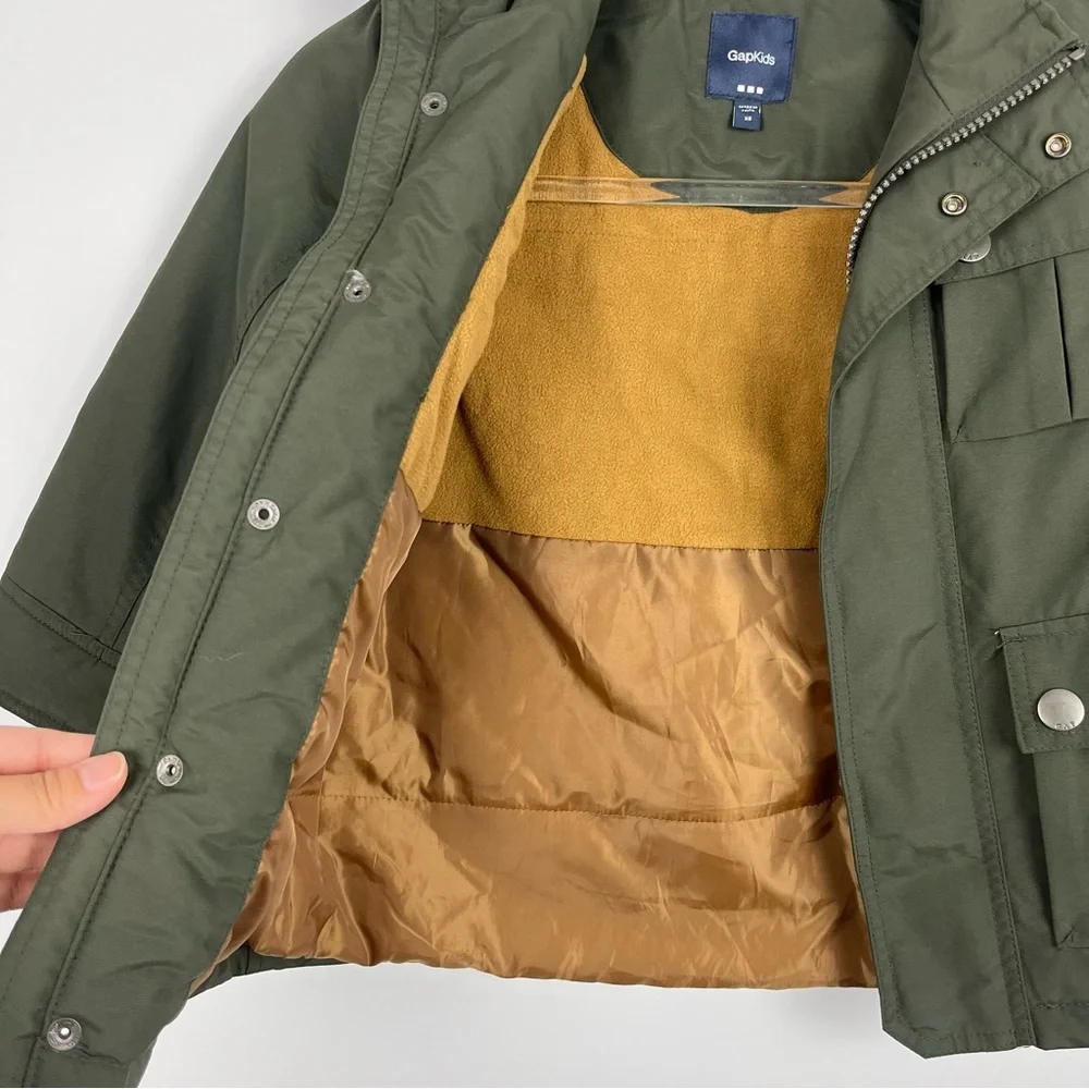Gap Kids Green Puffy Coat Zip Jacket
